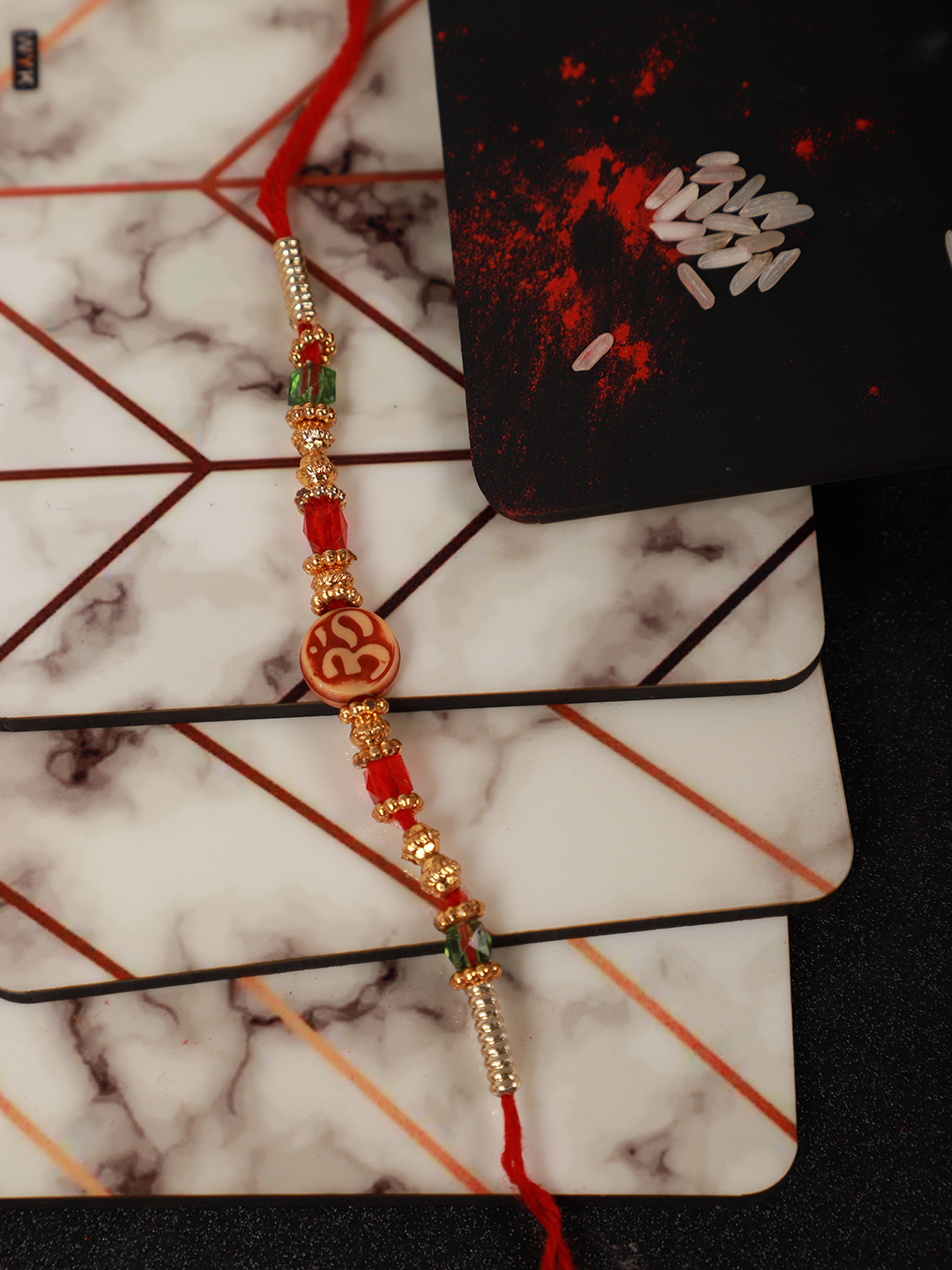 YouBella Rakhi and Greeting Card Combo for Brother (Multi-Colour) (YBRK_76)